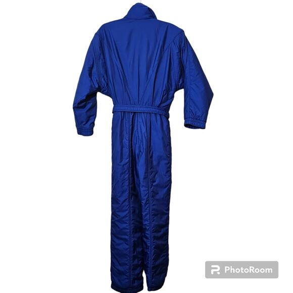 Rodeo Vintage Retro Ski Suit Snowsuit One Piece Unisex Royal Blue - Picture 10 of 15